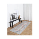 Polly Terracotta Blue Vital Washable Runner Rug