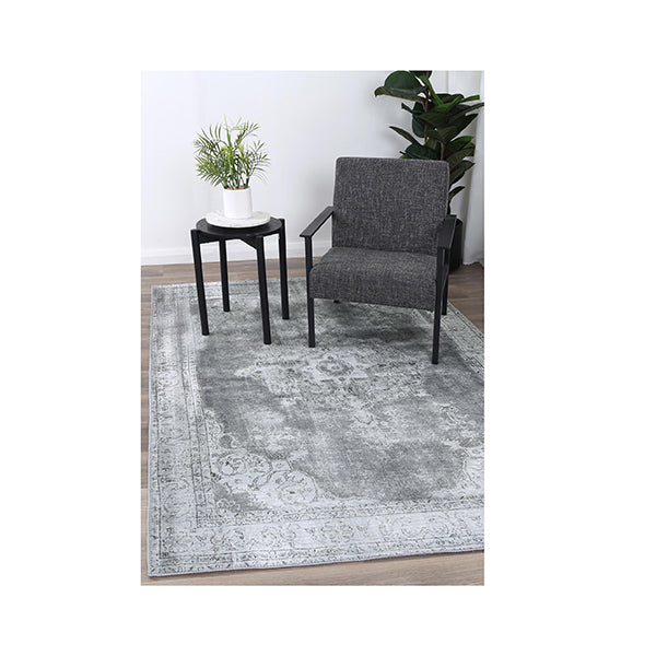 Belinda Isin Dark Grey Washable Rug