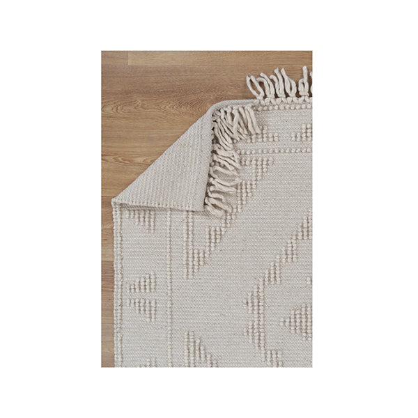 Demitri Ornamental Beige Wool Rug
