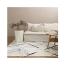 Claudette Geo Cream Blue Rectangle Rug
