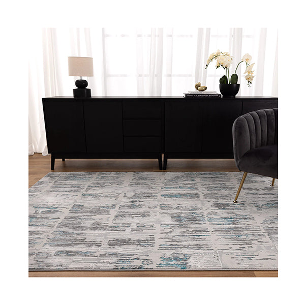 Veronica Abstract Grey Blue Rug