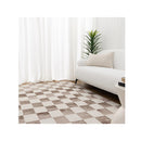 Jasmin Checkers Cream Brown Rug