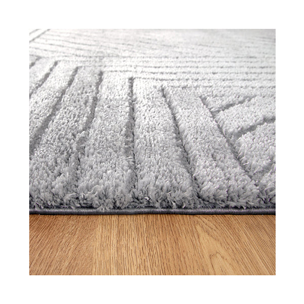 Tanya Modern Silver Shag Rug