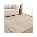 Pamela Multi Stripe Beige Grey Wool Rug