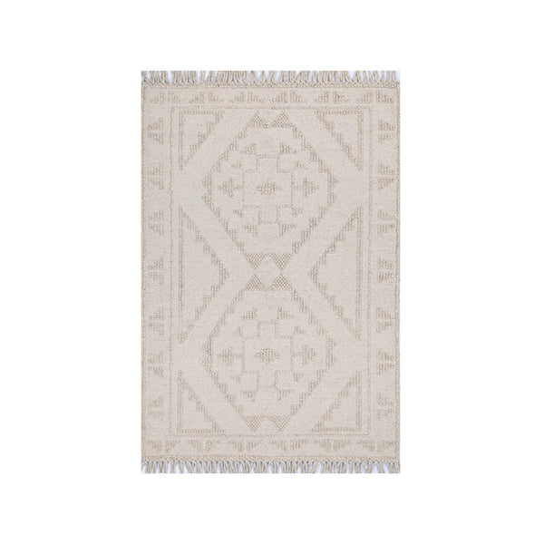 Demitri Ornamental Brown Wool Rug