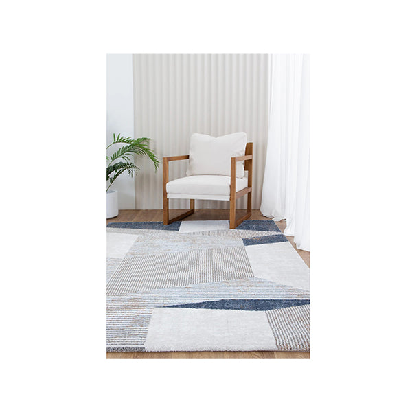 Ingrid Geometric Shapes Blue Multi Rug