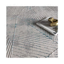 Veronica Geometric Grey Blue Rug