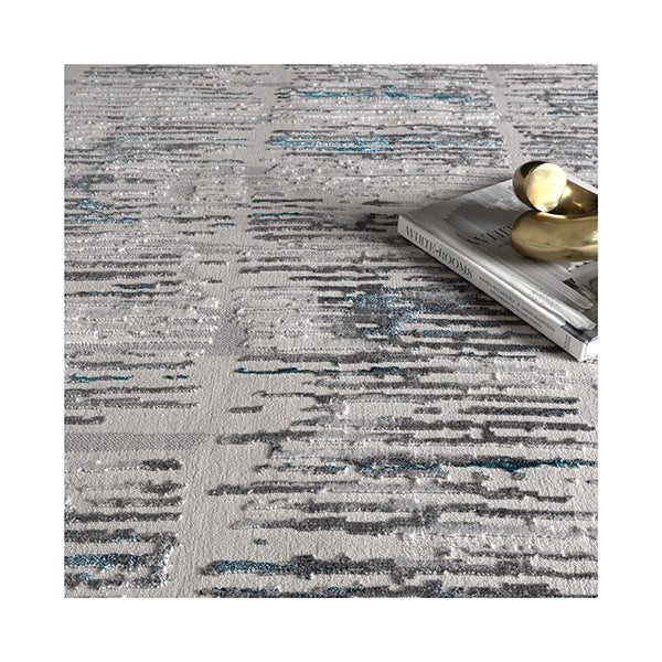 Veronica Abstract Grey Blue Rug