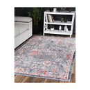 Angelica Distressed Floral Grey Multi Non Slip Rug