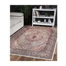 Angelica Medallion Red Non Slip Rug