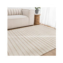 Pamela Stripes Ivory Beige Wool Rug