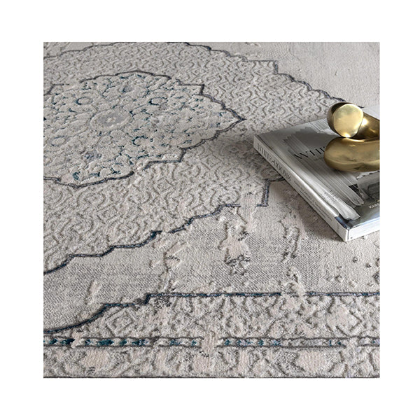 Veronica Oriental Grey Blue Rug