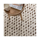 Mildred Monochrome Squares Brown And Cream Rug