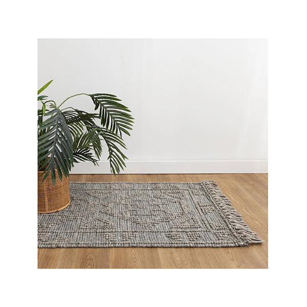 Demitri Ornamental Grey Multi Wool Rug