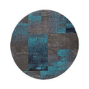 Asther Blue Round Rug