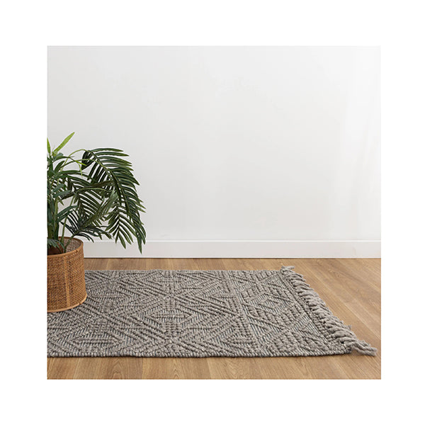 Demitri Tribal Grey Multi Wool Rug