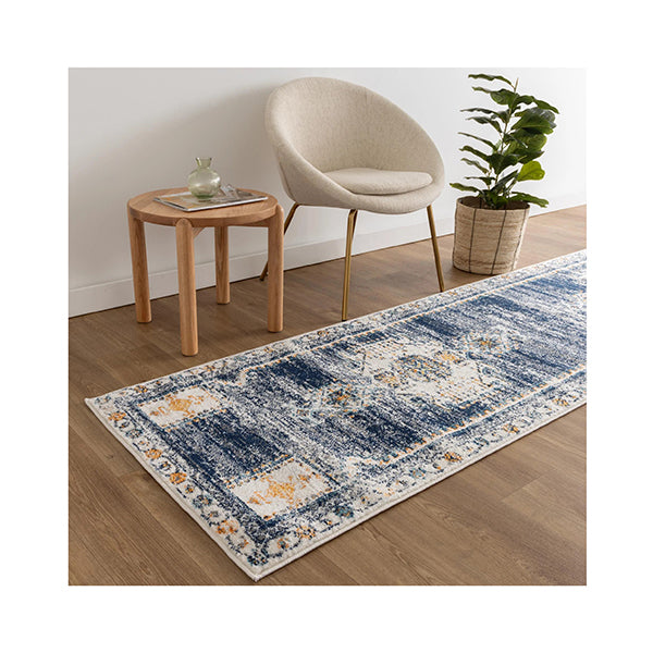 Prudence Taza Blue Cream Transitional Rug