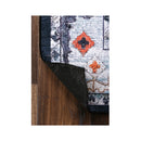 Angelica Navy Multi Medallion Non Slip Rug