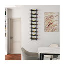 Rust Proof Metal Wall Mounted Wine Rack For 9 Bottles
