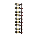 Rust Proof Metal Wall Mounted Wine Rack For 9 Bottles