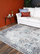 Winter Hearth Ivory Blue Rug
