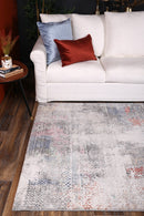 Pearl Hearth Grey Tribal Rug