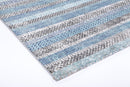 Lunar Hearth Blue Grey Tribal Rug