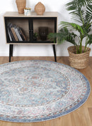 Lagoon Hearth Blue Round Rug