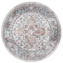 Ember Hearth Ivory Multi Round Rug