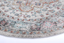 Ember Hearth Ivory Multi Round Rug