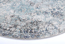 Wisteria Hearth Ivory Blue Round Rug