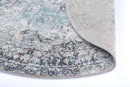 Wisteria Hearth Ivory Blue Round Rug