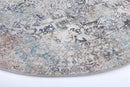 Linden Hearth Grey Multi Round Rug