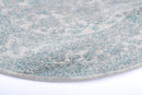 Ivory Hearth Ivory Blue Round Rug