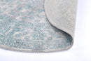 Ivory Hearth Ivory Blue Round Rug