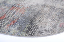 Pine Hearth Grey Tribal Round Rug