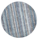 Maple Hearth Blue Grey Tribal Round Rug