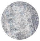 Saffron Hearth Grey Tribal Round Rug