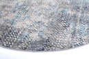 Saffron Hearth Grey Tribal Round Rug