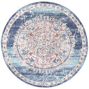 Coral Hill Navy Multi Round Rug