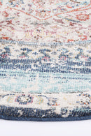 Coral Hill Navy Multi Round Rug