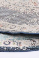 Coral Hill Navy Multi Round Rug