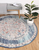 Coral Hill Navy Multi Round Rug