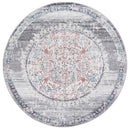 Zephyr Hearth Grey Round Rug