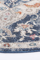 Willow Hearth Navy Multi Round Rug