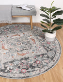 Clover Hill Grey Round Rug