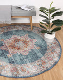 Celeste Hill Navy Round Rug