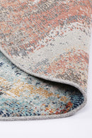Azure Hill Multi Abstract Round Rug