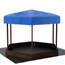 Kids Sandpit Wooden Hexagon Sand Pit With Canopy Outdoor Beach Toys 182Cm