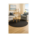 Paige Black Round Rug
